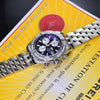 Breitling Chronomat Evolution Black Dial Factory 1.14ct VVS Diamonds A13356