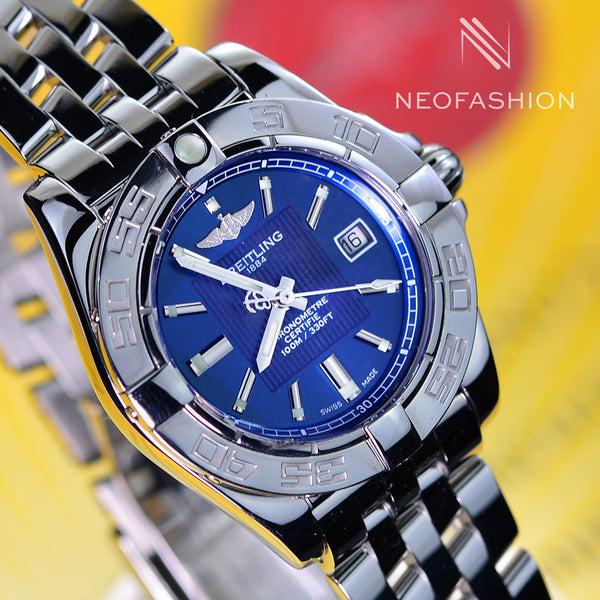 Breitling Galactic Lady 32 Blue Dial Stainless Steel Watch A71356