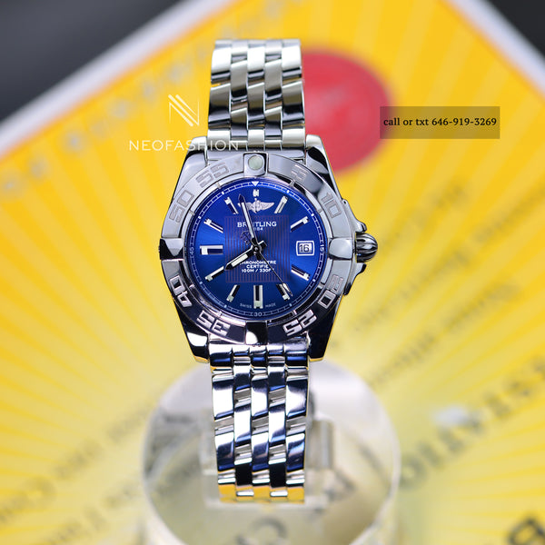 Breitling Galactic Lady 32 Blue Dial Stainless Steel Watch A71356