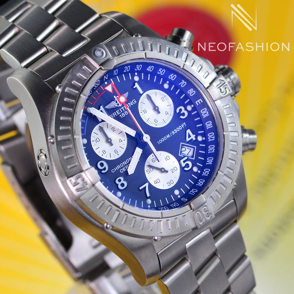 Breitling Chrono Avenger M1 Titanium BLUE Dial E73360