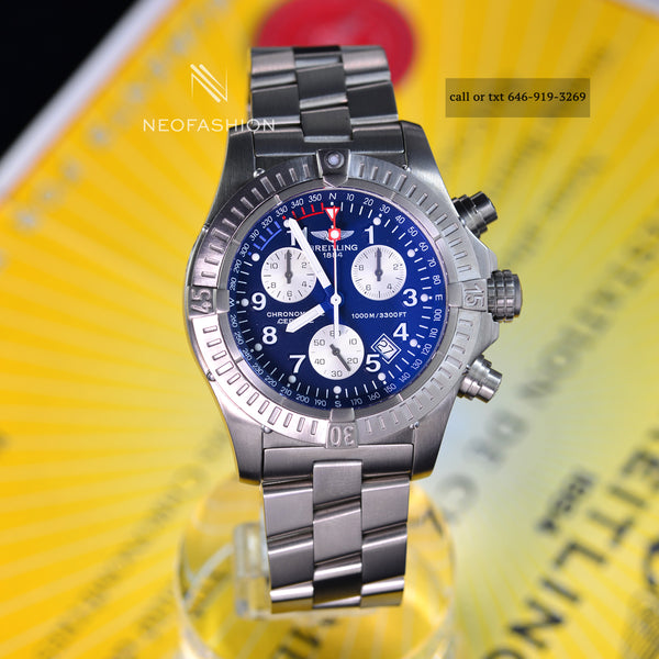Breitling Chrono Avenger M1 Titanium BLUE Dial E73360