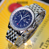 Breitling Navitimer World GMT 2nd Time Zone A24322 Black Dial Mens Watch