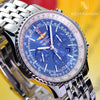 Breitling Navitimer B01 Chronograph 46mm Beautiful Blue Dial Mens Watch AB0127