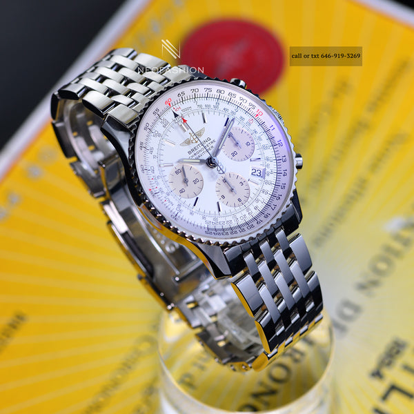 Breitling Navitimer Stainless Steel 42mm White Dial Mens Luxury Watch A23322