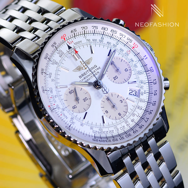 Breitling Navitimer Stainless Steel 42mm White Dial Mens Luxury Watch A23322