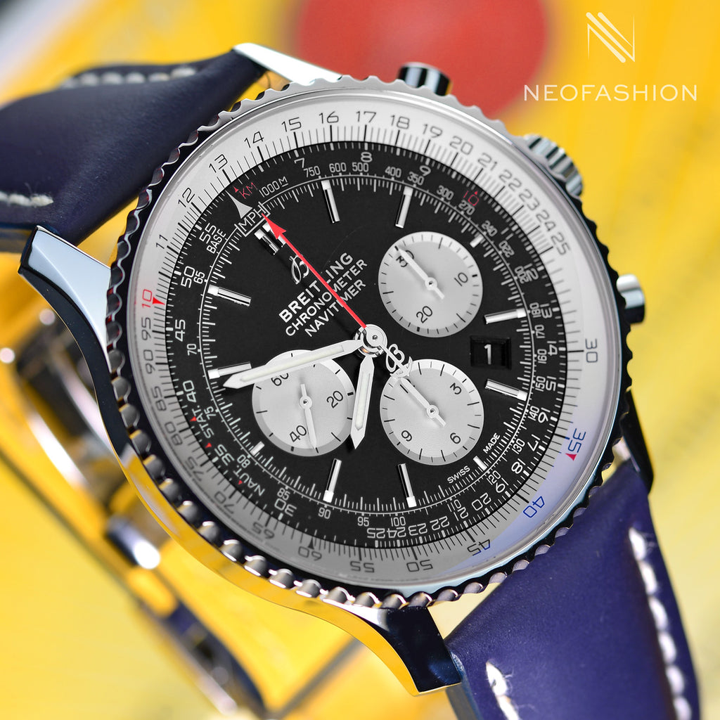 Breitling Navitimer B01 Chronograph 46mm Black Dial Mens Watch AB0127