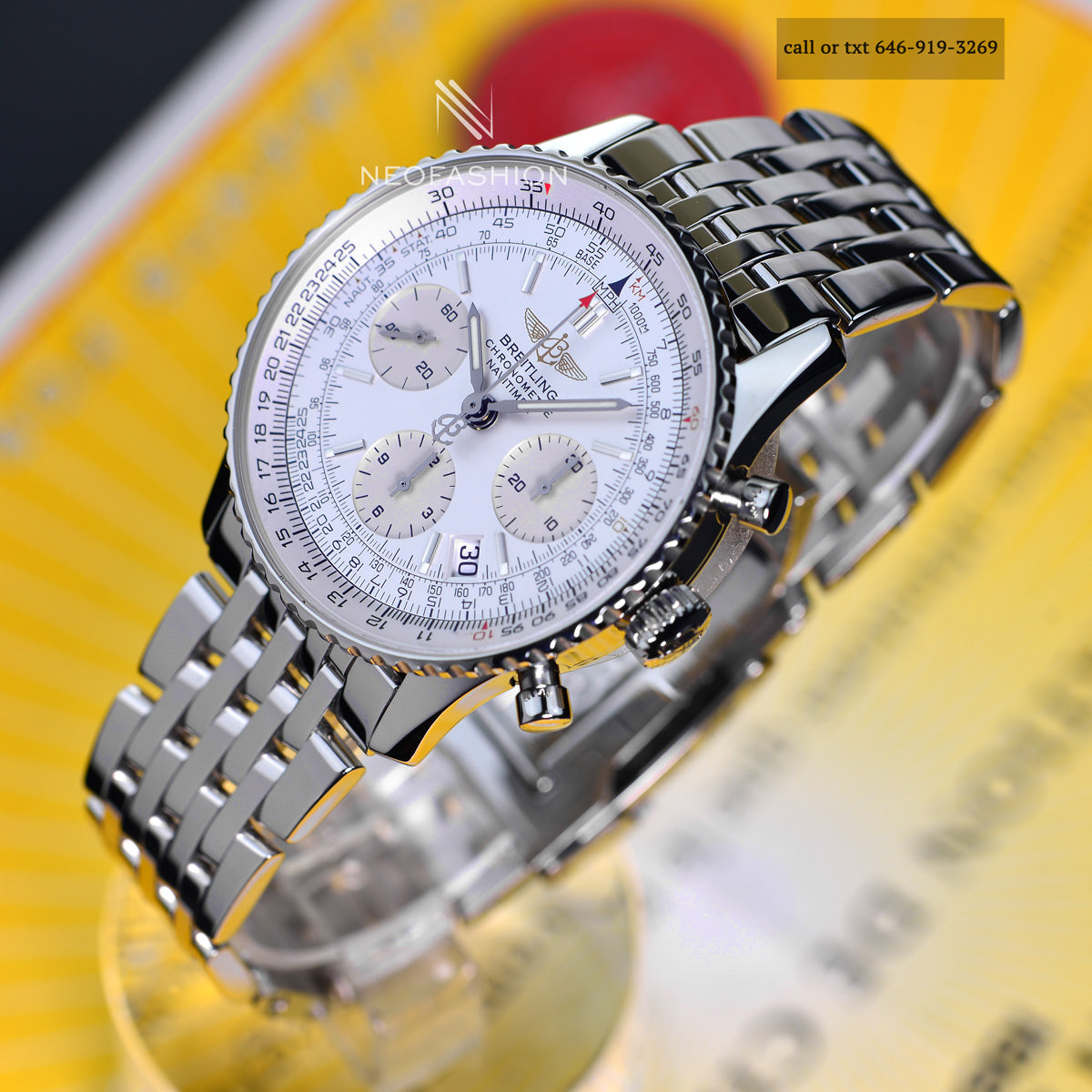 Breitling Navitimer Stainless Steel White Dial A23322 Mens Luxury