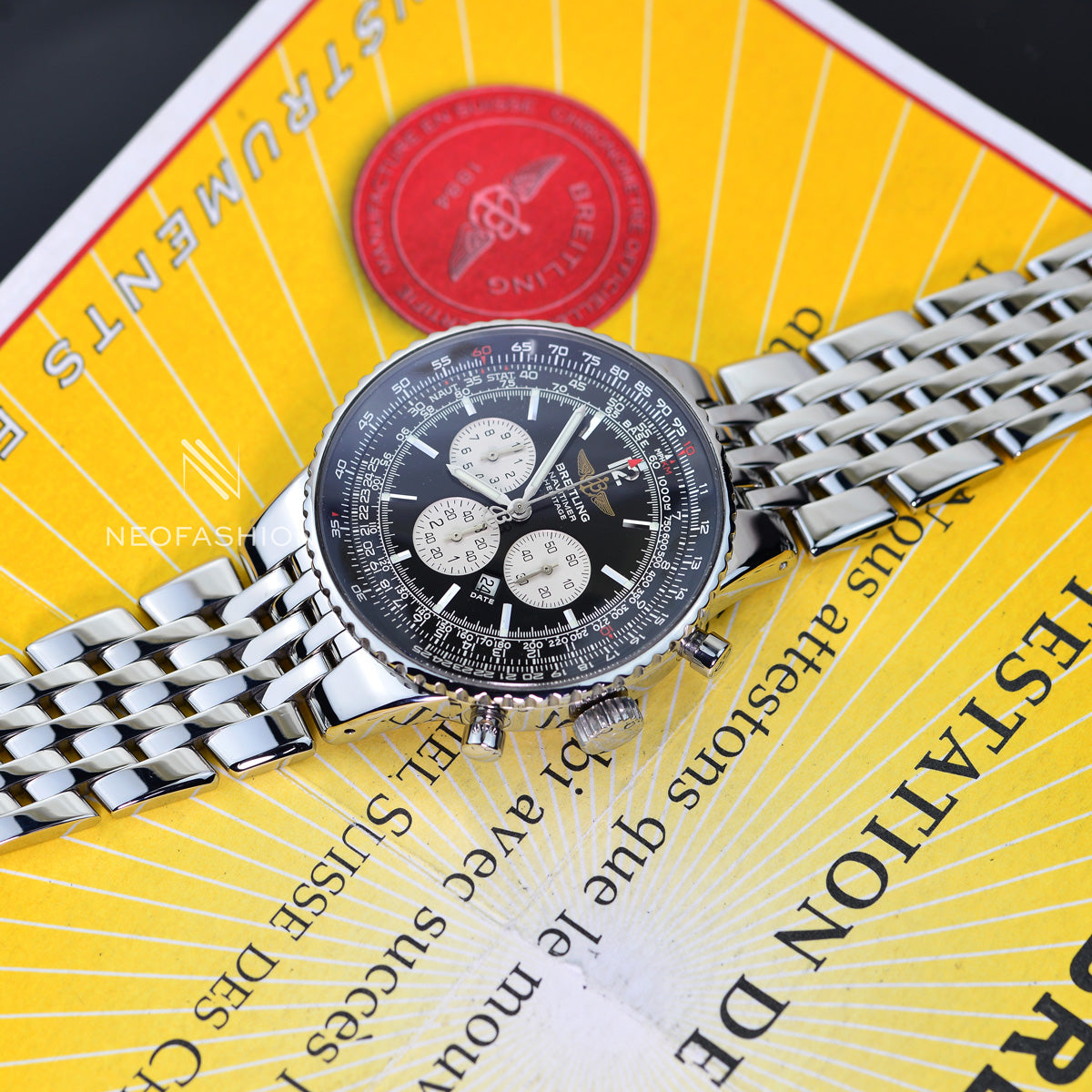 Breitling Navitimer Heritage Chronograph Black Dial 43mm Mens Watch A3 Dan R