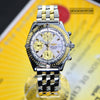 Breitling Chronomat 2 Tone 18K Gold Bezel & Stainless Steel MOP Dial Mens Watch D13352﻿