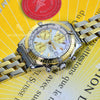 Breitling Chronomat 2 Tone 18K Gold Bezel & Stainless Steel MOP Dial Mens Watch D13352﻿
