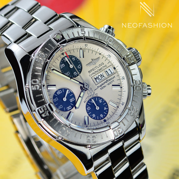 Breitling Superocean Chronograph Cream Dial Diver Mens Watch A13340