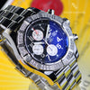 Breitling Super Avenger with Factory 1.23ct Diamond Bezel Black Dial A13370 Mens Watch