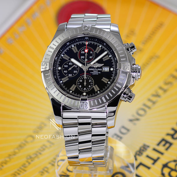 Breitling Super Avenger Pro II 48mm Black Dial A13370 Mens Watch