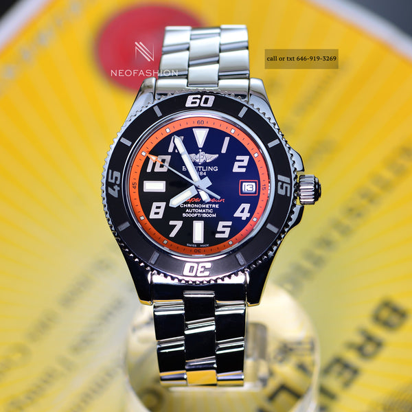 Breitling Superocean Abyss Black Dial Orange Ring A17364