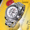 Breitling Super Avenger Chronograph White Dial A13370 Mens Watch