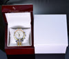 Breitling Chronomat 18K Gold & Steel White Dial D13048 Mens Watch