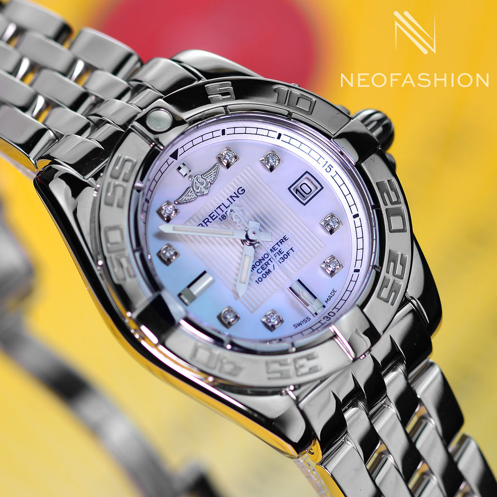 Breitling Galactic Lady 32 Factory Diamond MOP Dial A71356