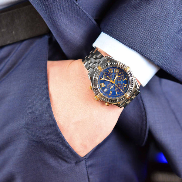 Breitling Crosswind 18K Gold/Stainless Steel Blue Dial B13355 - NeoFashionStore