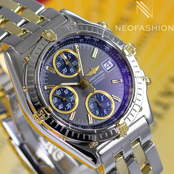 Breitling Chronomat GT 18K Gold & Stainless Steel Gray Dial B13050 - NeoFashionStore