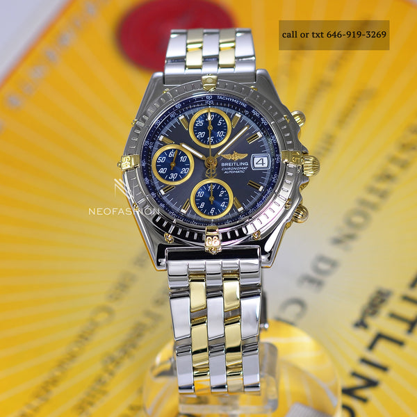 Breitling Chronomat GT 18K Gold & Stainless Steel Gray Dial B13050 - NeoFashionStore
