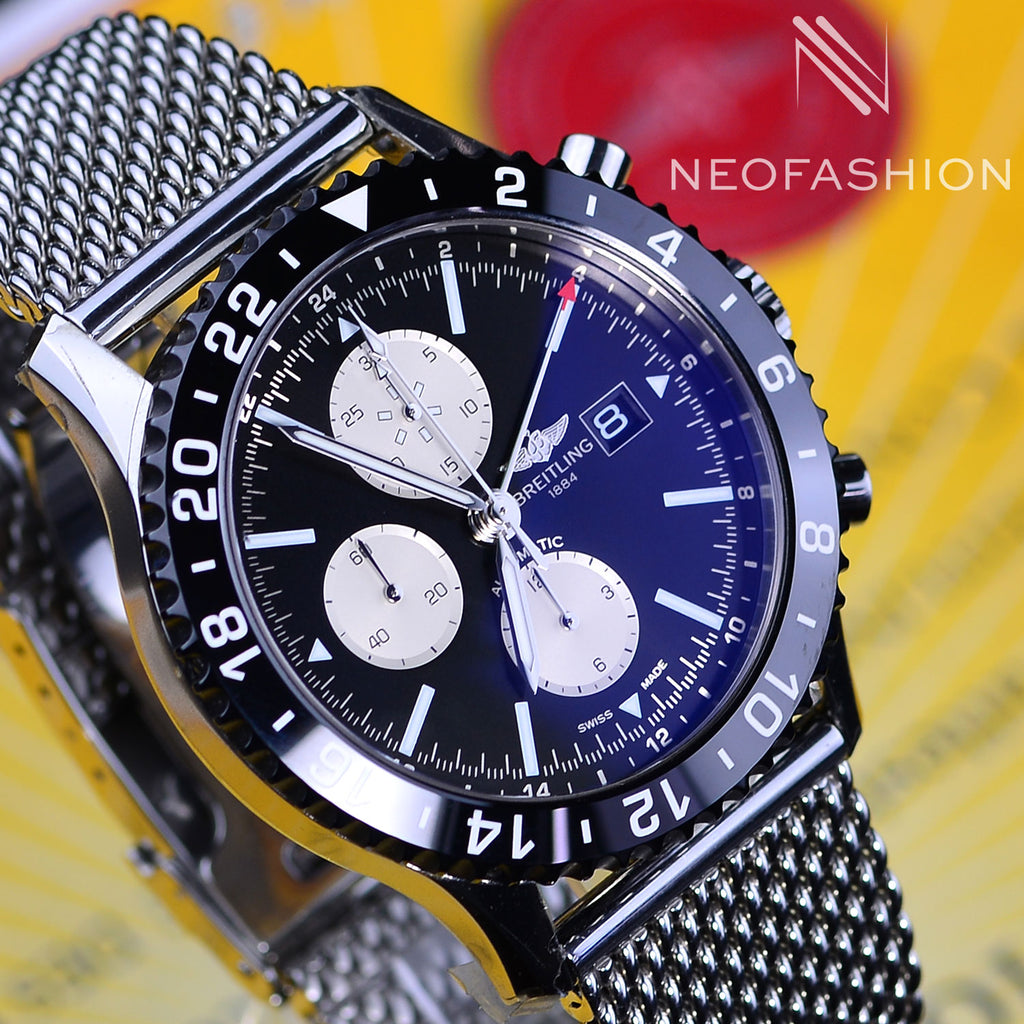 Breitling Chronoliner GMT Chronograph Ceramic Bezel Black 46mm Y24310