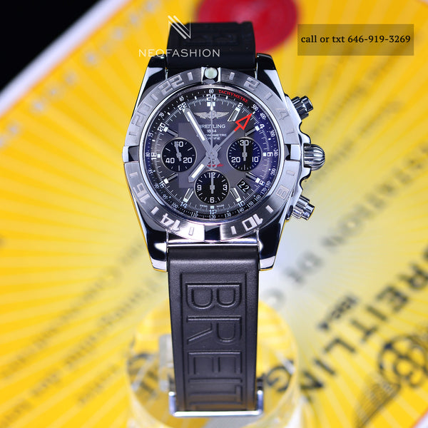 Breitling Chronomat GMT B01 44mm Slate Dial Stainless Steel AB0420