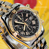 Breitling Chronomat Evolution 18K Rose Gold/Steel Black Dial C13356