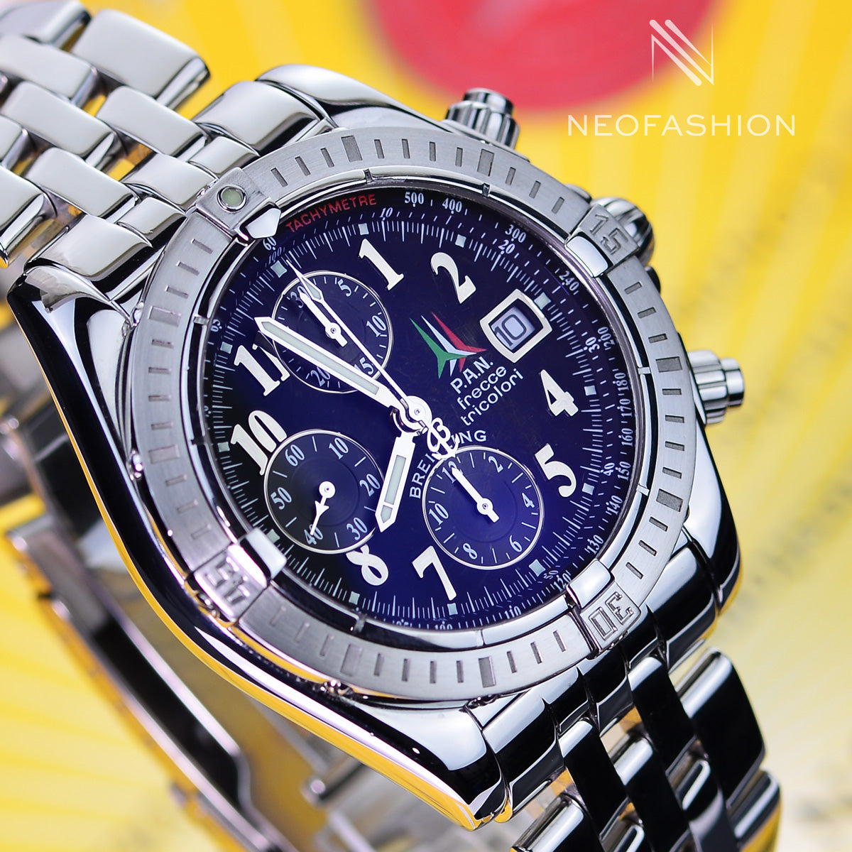 Breitling Chronomat Evolution Factory Diamond Bezel & MOP