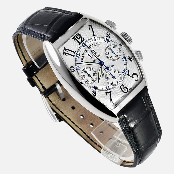 Franck Muller Chronograph 7850 CC GG 18K White Gold Mens Luxury Watch - NeoFashionStore
