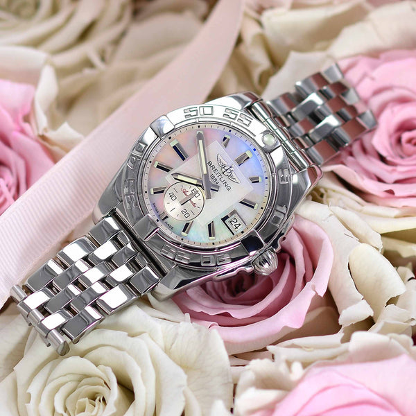 Ladies Breitling Galactic Automatic 36 Pearl Dial A37330 - NeoFashionStore