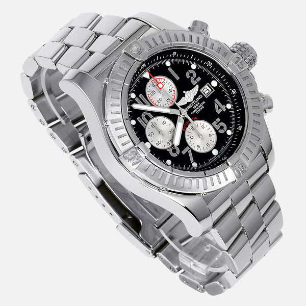 Breitling Super Avenger Chronograph Black Dial A13370 - NeoFashionStore