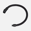 Sekora Black PVD Braided Nappa Leather Bracelet - NeoFashionStore