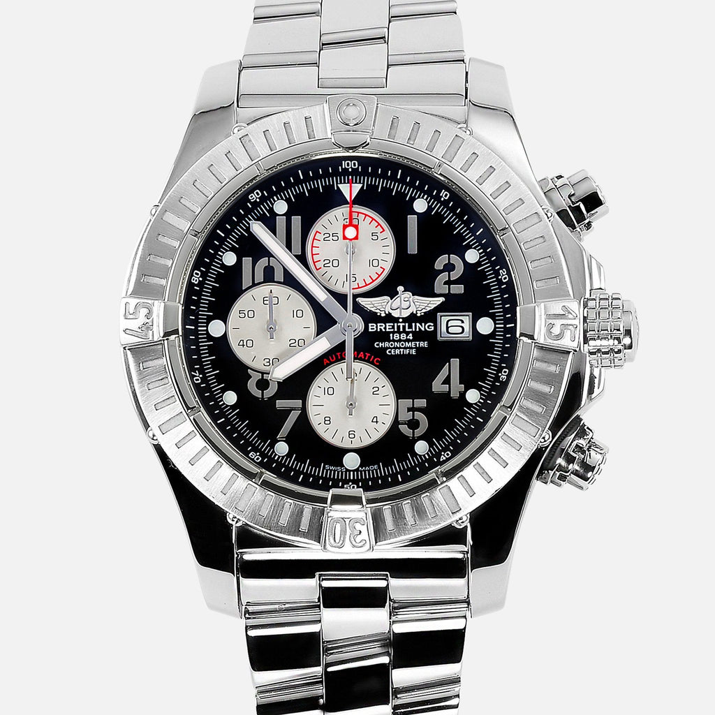Breitling Super Avenger Chronograph Black Dial A13370 - NeoFashionStore