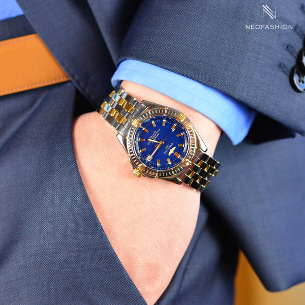 Breitling Wings Automatic Blue Dial Two-Tone 18K Gold & Steel B10350 - NeoFashionStore