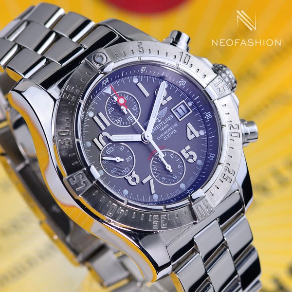 Breitling Skyland Avenger Slate Dial Stainless Steel Mens Watch A13380