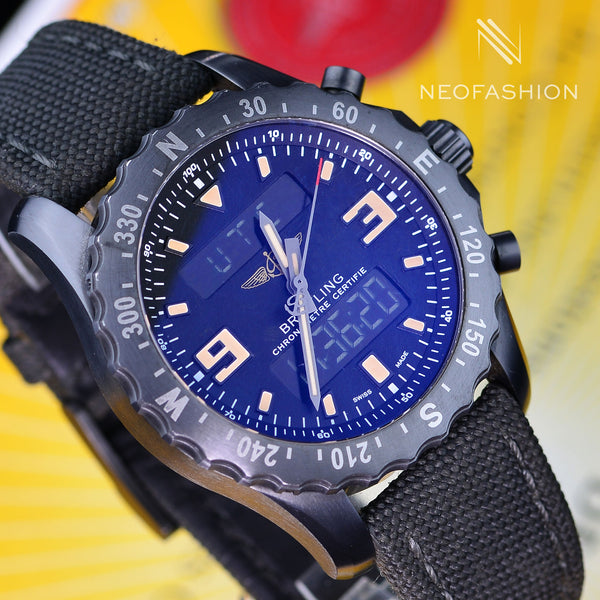 Breitling Chronospace Military Blacksteel 46mm Black Dial M78366