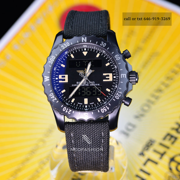 Breitling Chronospace Military Blacksteel 46mm Black Dial M78366