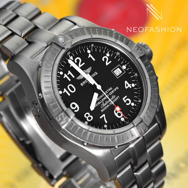 Breitling Avenger Seawolf Titanium Black Dial Mens Watch E17370