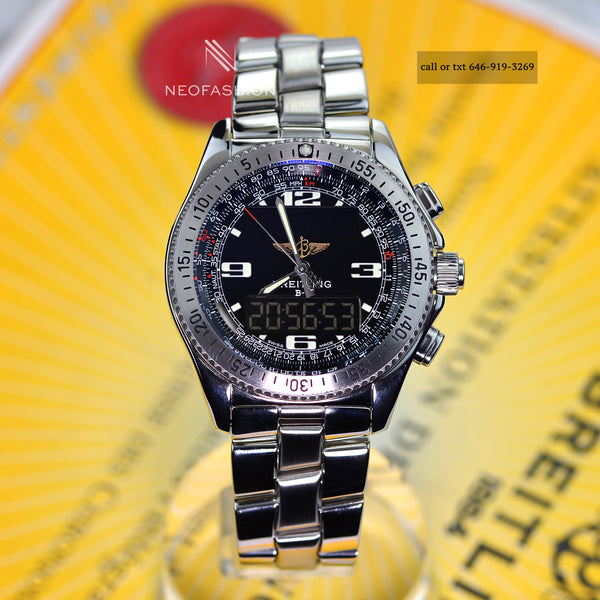 Breitling Professional B1 Black Dial Mens Pilots Watch A68362