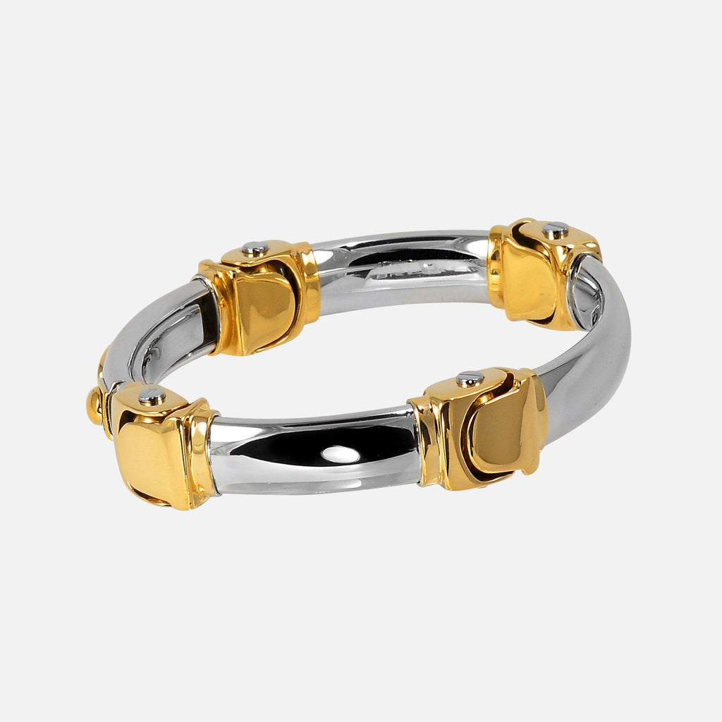 Baraka 18K Gold Two-Tone Cuff Bracelet - NeoFashionStore