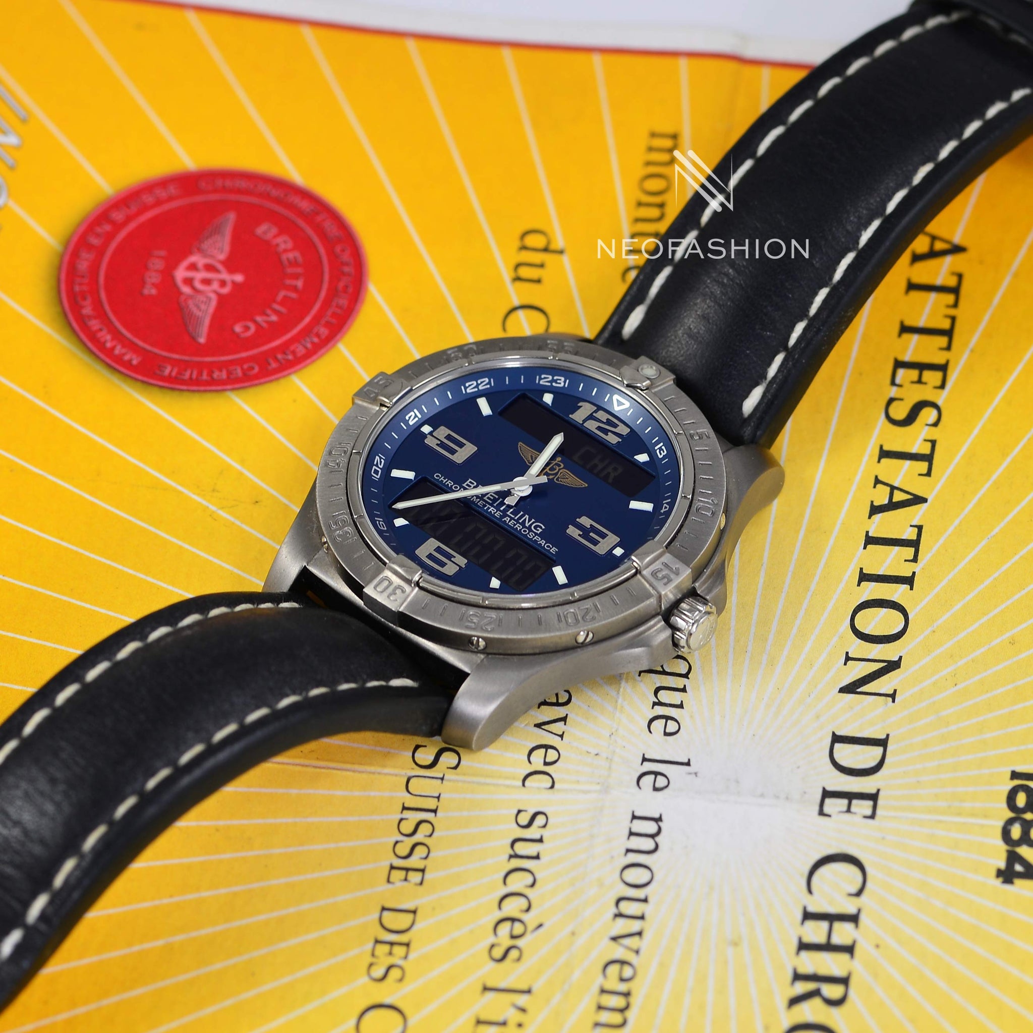 Breitling aerospace discount leather strap