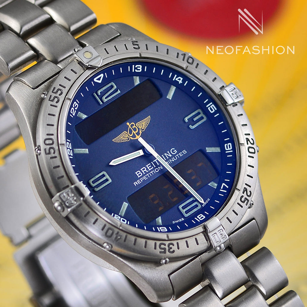 Breitling Aerospace Titanium Navy Blue Dial E65062