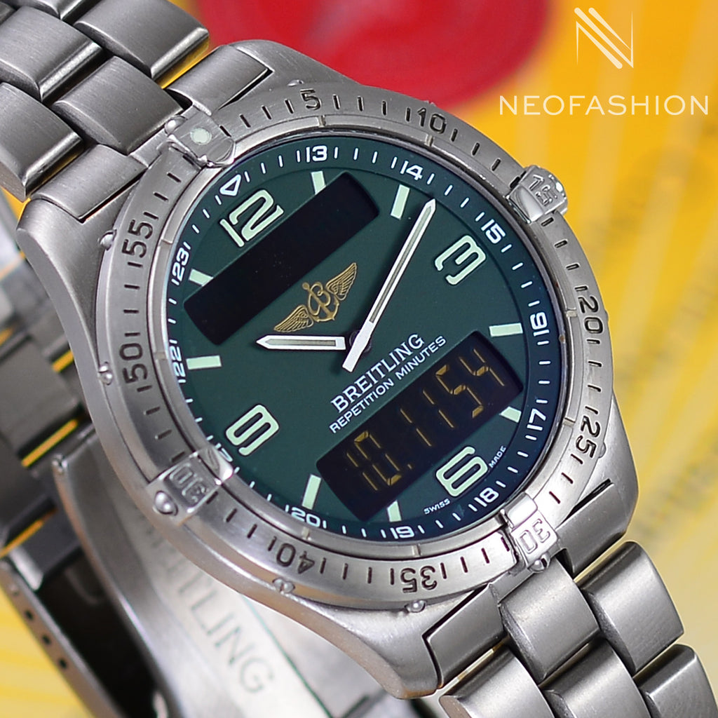 breitling aerospace titanium dark green dial