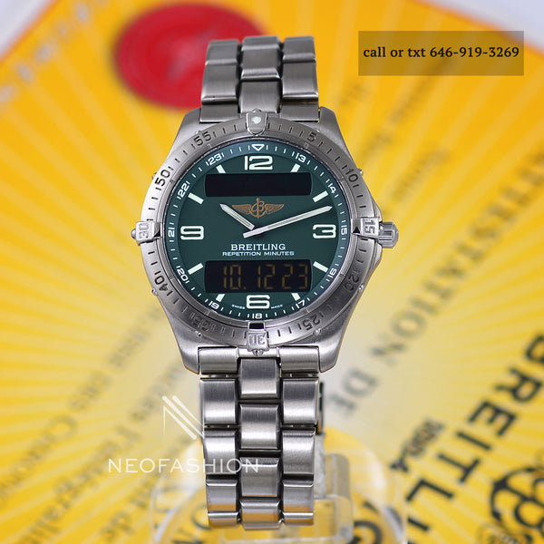 breitling aerospace titanium dark green dial