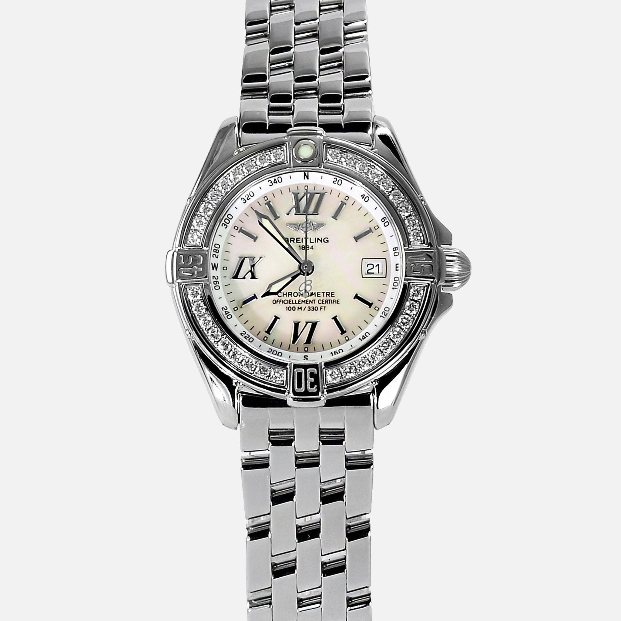 Breitling B Class Ladies Chronometer VVS Diamond Bezel A67365 Alex A