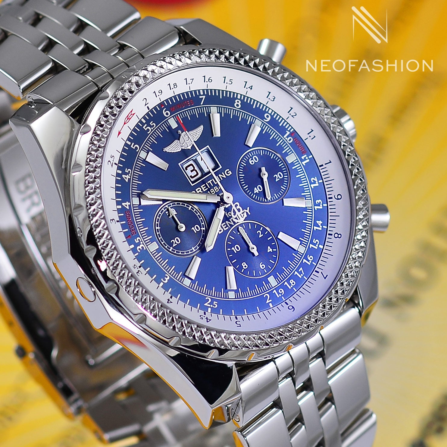 Breitling Bentley Motors Speed 6.75 Blue Dial A44362 - NEOFASHION