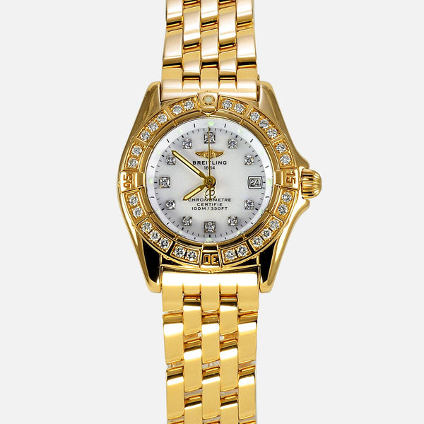 Breitling Callistino 18K Yellow Gold Factory Diamonds K72345 - NeoFashionStore