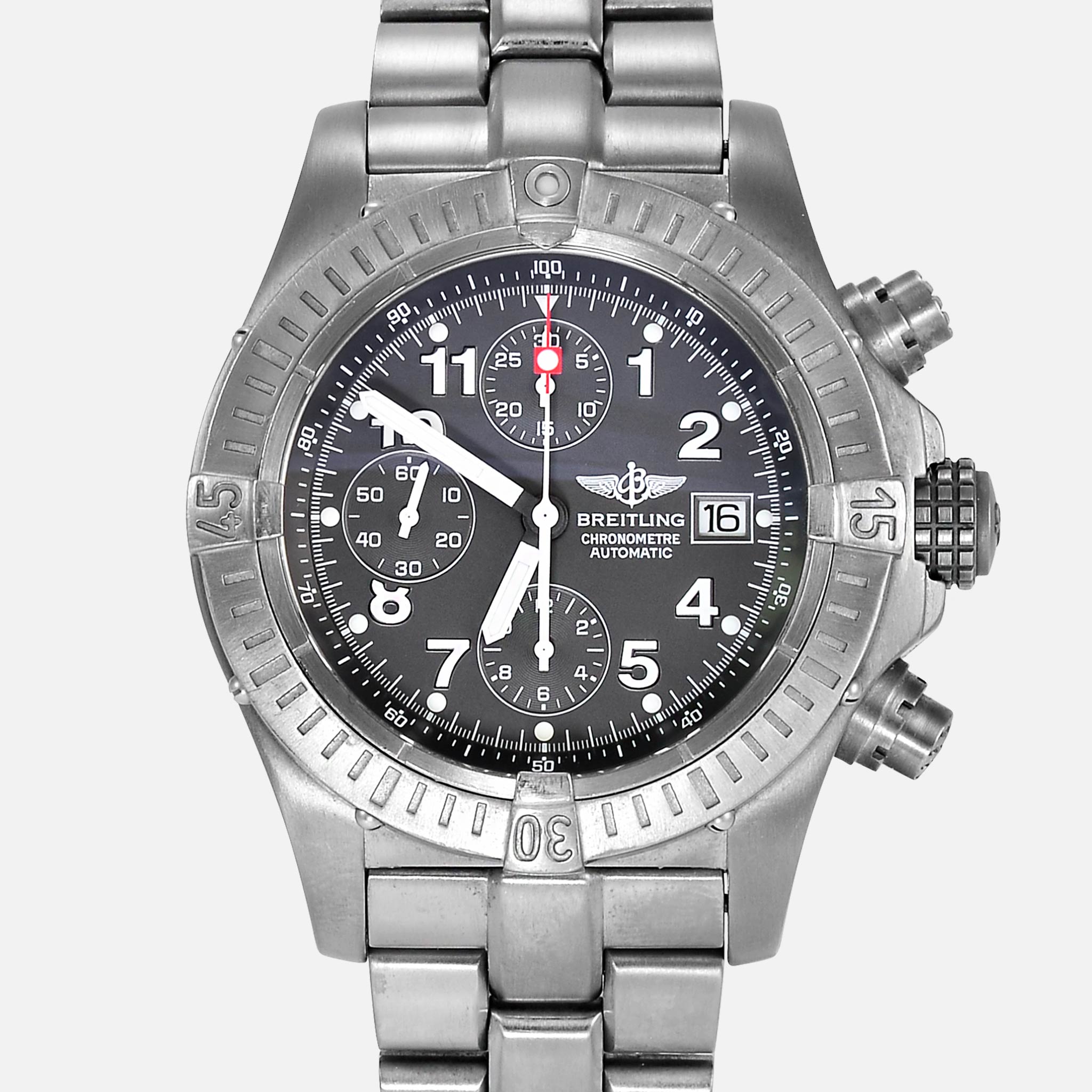Breitling Chrono Avenger Titanium Slate Dial E13360 Dan R