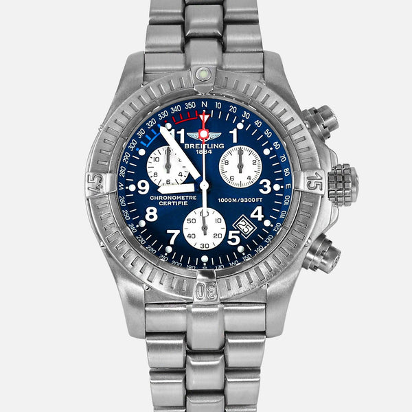 Breitling Chrono Avenger M1 Titanium Blue Dial E73360 - NeoFashionStore