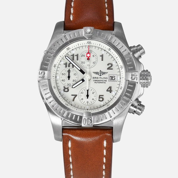 Breitling Chrono Avenger Titanium White Dial Mens Watch E13360 - NeoFashionStore